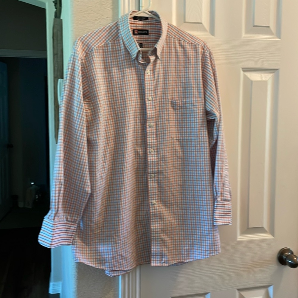 Chaps, classic fit, wrinkle, free, long sleeve plaid button-down shirt 1…